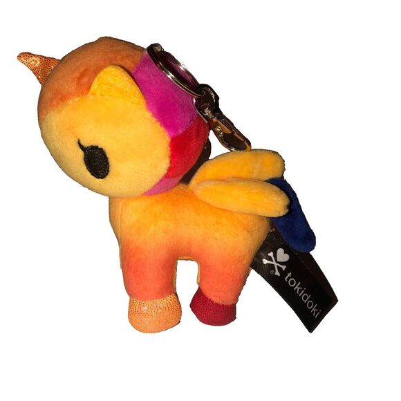 Tokidoki Unicorn Keychain Plush Mini Blind Bag Orange Tulip Flower Power open - Picture 2 of 5